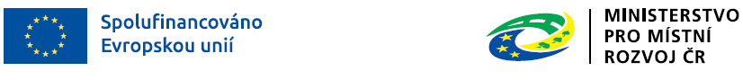 štítek - Spolufinancování Evropskou unií, Ministerstvo pro místní rozvoj ČR