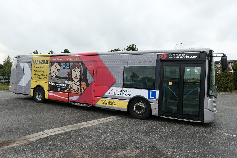Driving school vehicle - Iveco MHD HK bus in the parking lot