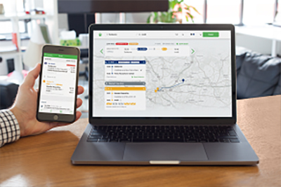 Viewing timetables on Seznam.cz on mobile and laptop