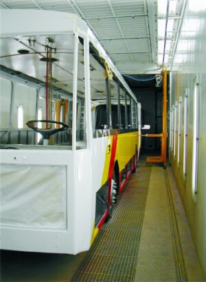 View into the paint shop of MHD HK